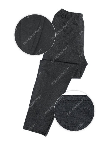 Брюки мужские тк.Футер петельный цв.Серый арт.002 (БВР) - 2