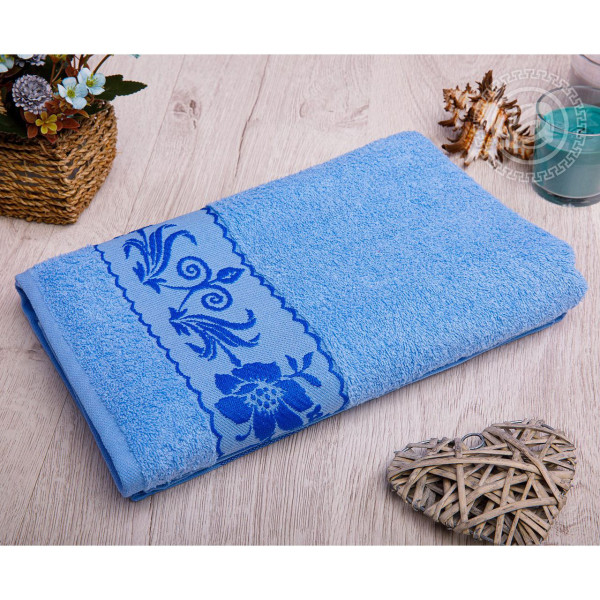 Прованс полотенце махровое (Турция) голубой ПМ.70.140  (АД)