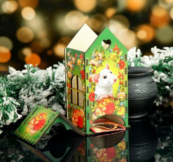 Чайный домик «Крыска», счастья, цветы и бабочки, 9,5×9,5×20 см 4425711 - 1