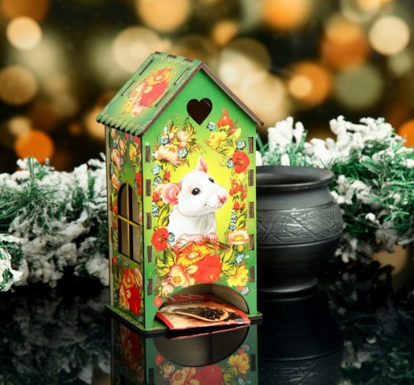 Чайный домик «Крыска», счастья, цветы и бабочки, 9,5×9,5×20 см 4425711 - 2