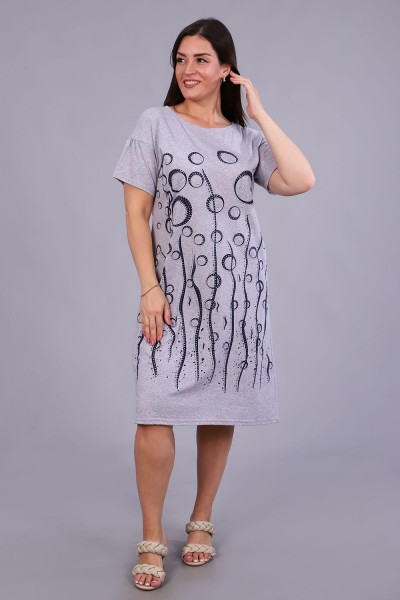 Платье 24887 - серый меланж  (Н)