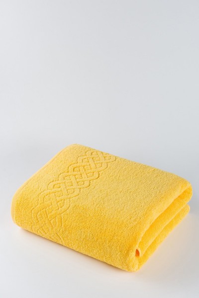 Полотенце махровое Plait - желтый  (Н)