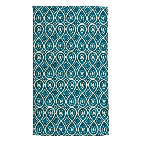 Полотенце декоративное 35х60 Радушная хозяйка (Традиция) , рогожка, 100% хлопок, Орнамент синий  (ТТ)
