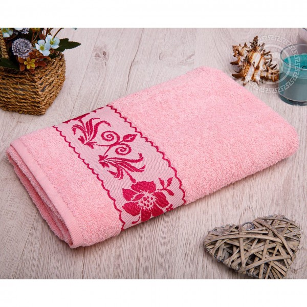Прованс полотенце махровое (Турция) розовый ПМ.70.140  (АД)