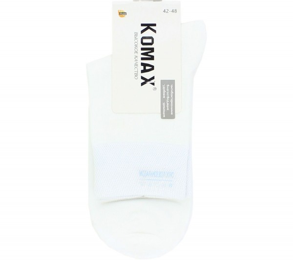 Мужские носки Komax AS-1A белые хлопок (размер 42-48) (10 пар)