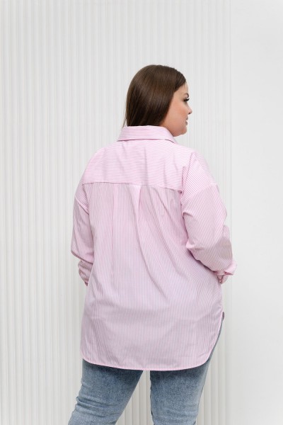 Блузка арт. БЛ-10-401 - полоска розовая широкая  (Н)