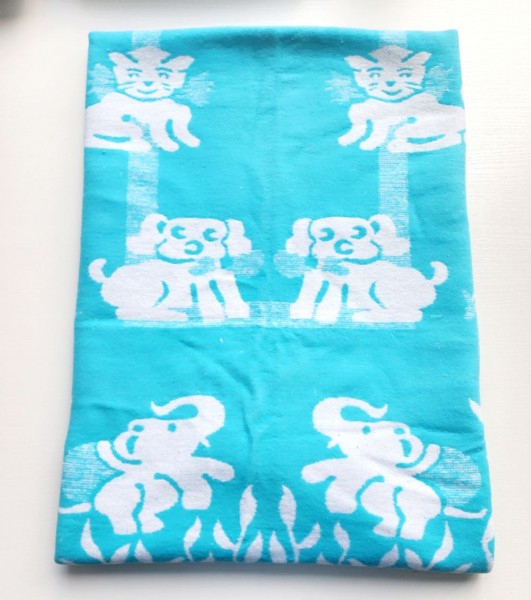 Одеяло - Плед Texstayles с рисунком 100x135 см бирюзовый СК