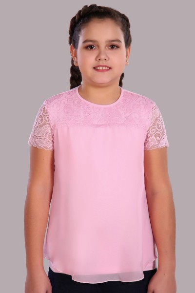 Блузка для девочки Анжелика Арт. 13177 - светло-розовый  (Н)