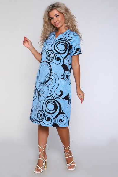 Платье 59124 - синий  (Н)