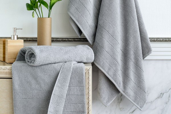 Махровое банное полотенце Verossa Milano - холодный серый  (Н)