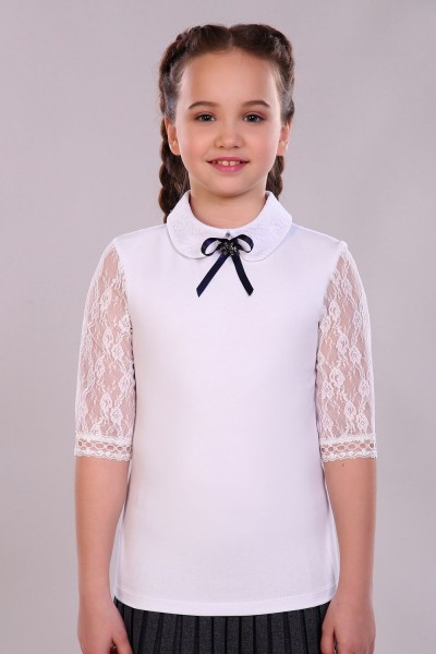 Блузка для девочки Шарлиз Арт. 13237 - белый  (Н)