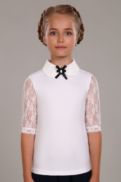 Блузка для девочки Шарлиз Арт. 13237 - крем  (Н)